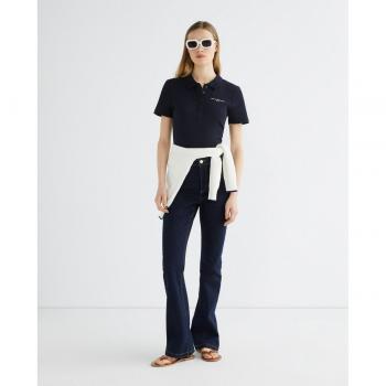 Polo de mujer entallado manga corta - Azul Tommy Hilfiger