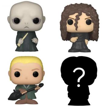 Funko Bitty Pop! Harry Potter 4-Pack Voldemort, Draco Malfoy, Bellatrix Lestrange, Mystery Figure Vinyl Collectibles