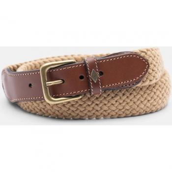 Cinturón Lottusse de Hombre Trenzado Beige de Piel