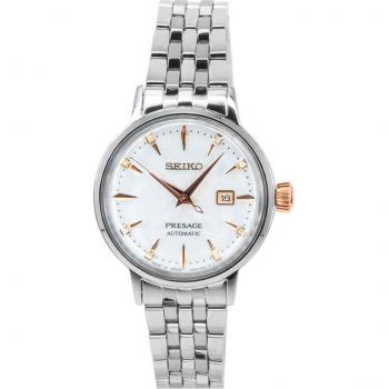 Seiko Presage Cocktail Time Clover Club Diamond Accents White Dial Automatic SRE009J1 Women's Watch