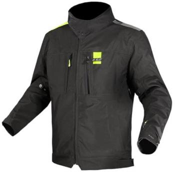 Chaqueta textil de moto LS2 Titanium - Protección Resistente, Diseño Moderno, Impermeable, Negro Amarillo, Talla XXL