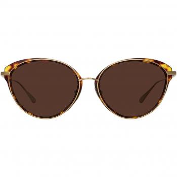 Linda Farrow SONG LFL1445 C2 Women's Sunglasses Gold Size 59