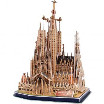 Puzzle 3D CubicFun National Geographic La Sagrada Familia de Barcelona, Modelo Arquitectónico con 184 Piezas, Dimensiones 33x20x25 cm