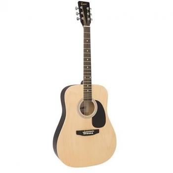 Encore EWP-100N Full-Size Acoustic Guitar Bundle - Natural Finish with Accessories and Online Lessons