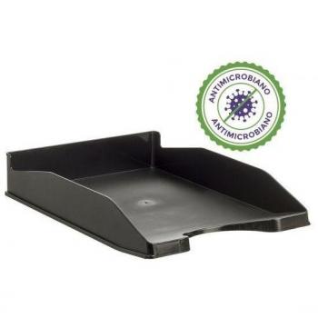 Archivo 2000 Bandeja de Sobremesa Antimicrobiana Sanitized Plástico Negro Apilable 3 Posiciones Formatos DIN A4/Folio 345x255x60 mm 742AM NE