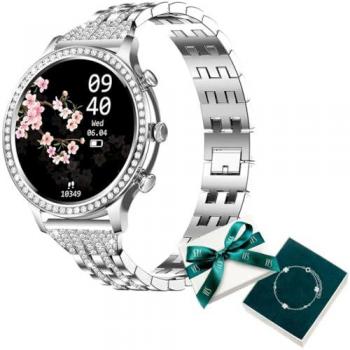 Smartwatch Manta Diamond Lusso SWD01SL Plateado 43 mm con Pulsera YES