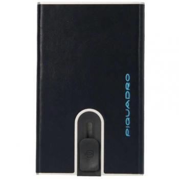 Tarjetero Piquadro Blue Square con Sistema Deslizante