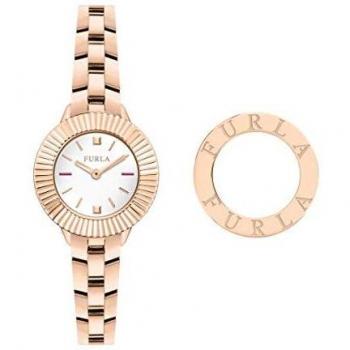 Furla Women's Stainless Steel, Rosegold PVD Watch, Club Collection - R4253109526