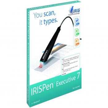 IRIS - IRISPen 457887 Executive 7 Pen Scanner with OCR I Recognising Text & Graphics Pen I Text Recognition I USB I Digital Highlighter I Reader I Translator I Pen Scanner I Windows - Black