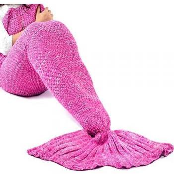 YOWAO Manta de Cola de Sirena, Escamas de Pescado Patrón Suave Todas Las Temporadas Mantas para Dormir