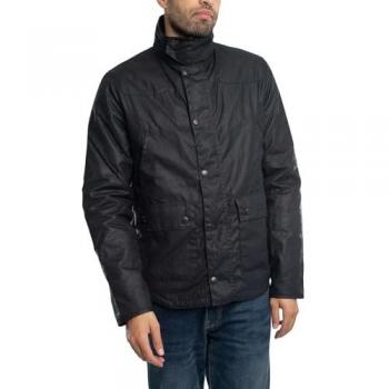 Barbour Reelin Wax Jacket - Navy Blue - Men's Size M