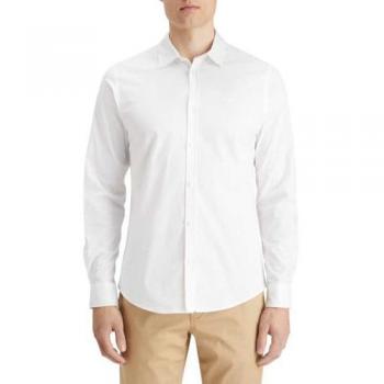 Men's Core Long Sleeve Poplin Shirt - Bright White - Size Medium - Denim by Scotch & Soda