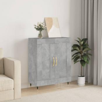 Armario de hormigón gris 69,5x34x90 cm de madera multicapa