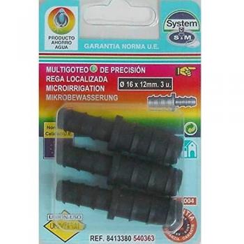 S&M Manguito reducido Goteo 16 x 12 mm - Blíster de 3 Unidades