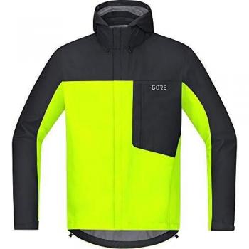 GORE WEAR C3 Chaqueta de hombre con capucha GORE-TEX, XL, amarillo neón