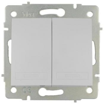 Conmutador doble 10A 250V blanco SOLERA ERP12QC
