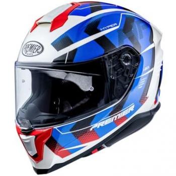Casco Integral Premier Hyper HP12 Blanco Azul Rojo Talla L