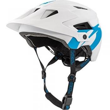 O'NEAL | Casco de Ciclismo de montaña | Enduro Downhill | Casco Ligero para Toda la montaña, fácil Ajuste, Almohadilla Que Absorbe el Sudor | Casco Defender 2.0 Solid | Adulto | Blanco | Talla L/XL