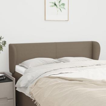 Cabecero de Tela Gris Taupe con Orejas 147x23x78/88 cm