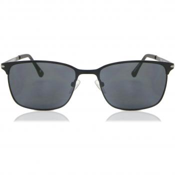 SmartBuy Collection Rectangle Full Rim Metal Men's Prescription Sunglasses Black Size 54