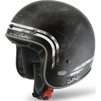 GARA35M - Airoh Garage Raw Open Face Motorcycle Helmet M Matt Black