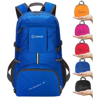 ZOMAKE Mochila Plegable Ligera 35L, Mochilas Compacta con Resistencia al Agua para Hombre Mujer Viajar Senderismo