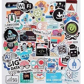 [100 Piezas] Programación para Desarrolladores Hackers Geeks Codificadores - Vinilo Decal Laptop Sticker Notebook Skin Art Motocicleta Bicicleta Graffiti Parches Patineta Pegatinas