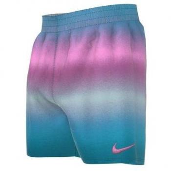 Bañador playa Nike Swim Volley Short 4 niño azul turquesa rosa - S