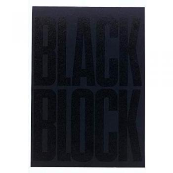 Exacompta Black Block - Block de papel con hojas amarillas, A4, liso