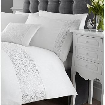Homespace Direct Trueshopping Lentejuelas Colcha para Cama Doble Juego de Funda nórdica y Funda de Almohada 2 x árboles de