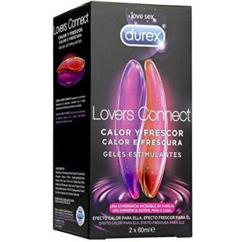 Durex Lovers Connect Calor y Frescor - Lubricante, 2 x 60 ml