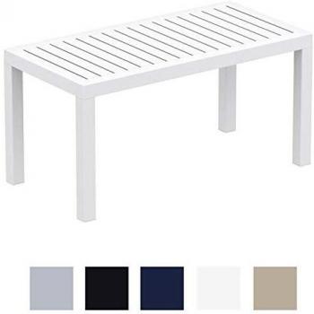 Mesa de exterior Lounge para 6 personas en Plástico Blanco