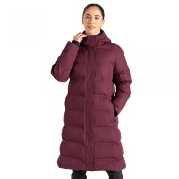 Dare 2b Women's Wander Padded Parka - Size: 14, Breathable, Waterproof, Longline, Fig Purple