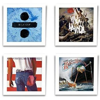 Show and Listen Vinyl Record Album LP Flip Frame Pack of 4 White