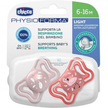 Chicco Chupete Physioforma Light Pink 6-16m 2uds