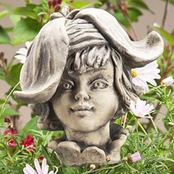 Flor niño ' wallflower', Colada de hormigón, 17 cm, para Barras de metal