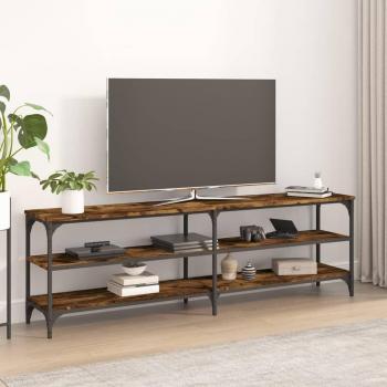 Mueble de TV madera contrachapada roble ahumado 160x30x50 cm vidaXL