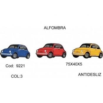 Fiat 500 fidm03 Felpudo, fibra de coco, Amarillo, 80 x 40 x 2 cm