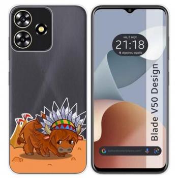 Funda Silicona Transparente Bufalo para Zte Blade V50 Design 4G