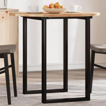 Tablero de mesa redondo de madera maciza de acacia Ø80x2 cm Marrón