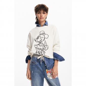 Jersey de mujer Desigual Minnie Mouse, diseño exclusivo de Minnie Mouse, tejido suave y cómodo, ajuste regular, manga larga, cuello redondo, ideal para un look casual y moderno
