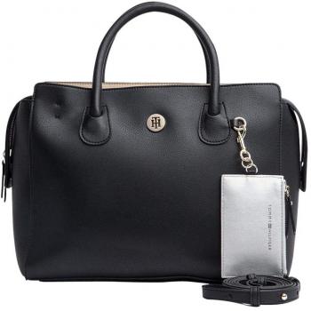 Tommy Hilfiger Charming Tommy Satchel Black Warm Sand