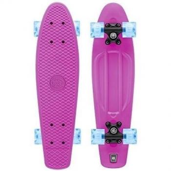 Xootz Kid 's - Skateboard con luz LED en Las Ruedas, diseño Retro, Infantil, Complete Retro Plastic, Rosa, 55,88 cm