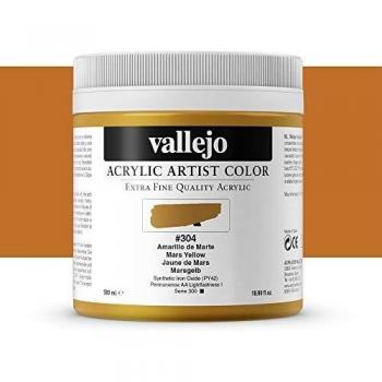 Vallejo : Artist Acrylic Paint : 500ml Pot : Mars Yellow