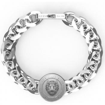 Pulsera de hombre Lion King en acero plateada con diseño inspirado en la película.