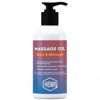 Aceite de Masaje Recuperador con Cáñamo y Extracto de Árnica - Efecto Relajante para Dolores Musculares (500 ml)