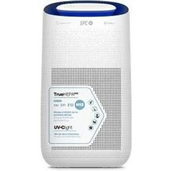 SPC ESPIRARE MAX – Purificador de aire inteligente Wi-Fi para estancias grandes, 4 fases de filtrado, filtro True HEPA 13, luz ultravioleta, supersilencioso, compatible con asistentes de voz
