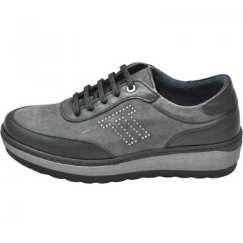 Zapatos para mujer Notton 2829, tipo casual deportivo, con plantilla extraíble, color gris