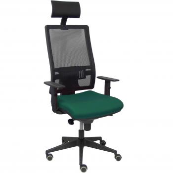 Silla de Oficina con Cabecero Horna P&C BALI426 Verde oscuro