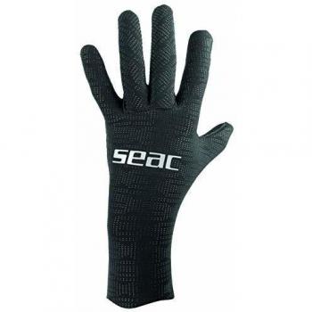 SEAC Ultraflex Guantes de Neopreno ultraelástico de 5 mm para Buceo y Pesca submarina, Antideslizante, Unisex-Adult, Negro, XS